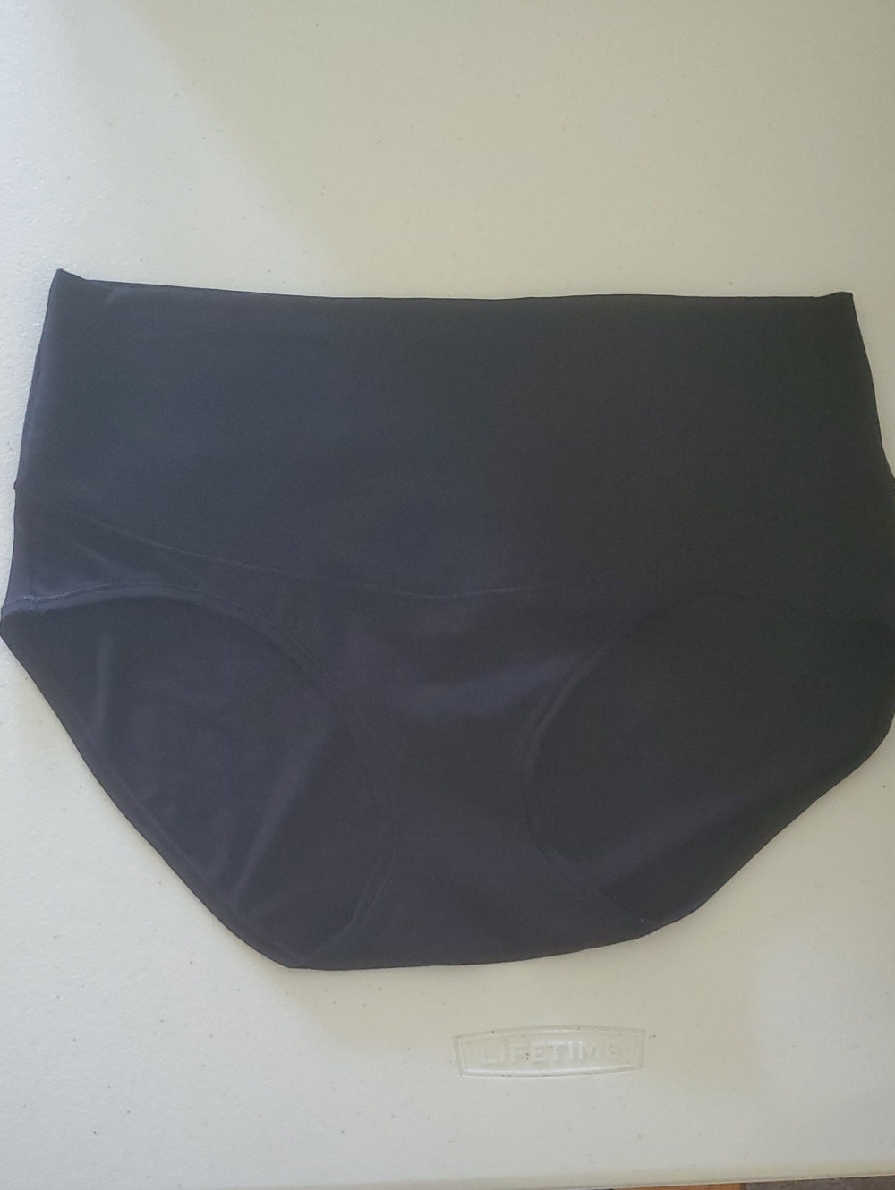 SPANX COTTON COMFORT BRIEF IN BLACK /SIZE:LARGE